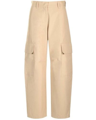 Palm Angels Beige Carrot Cargo Pants - Natural