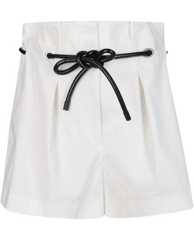 3.1 Phillip Lim Paperbag-waist Mini Shorts - White