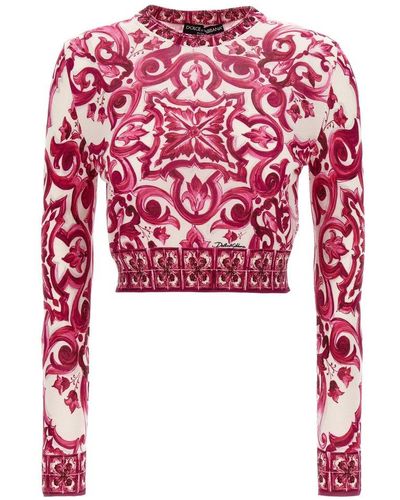 Dolce & Gabbana Maiolica Sweater - Red