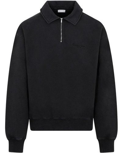 Dior Half-zipped Long-sleeved Sweatshirt - Black