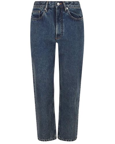 A.P.C. Classic Buttoned Denim Jeans - Blue