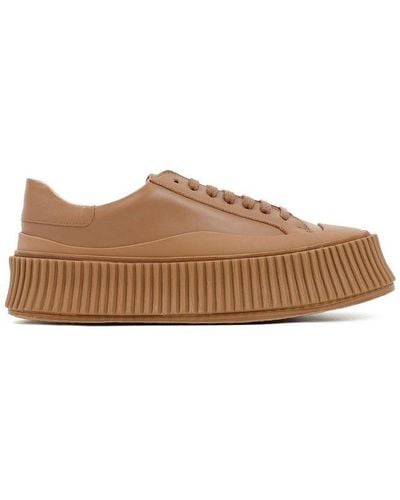 Jil Sander Lace-up Chunky Trainers - Brown