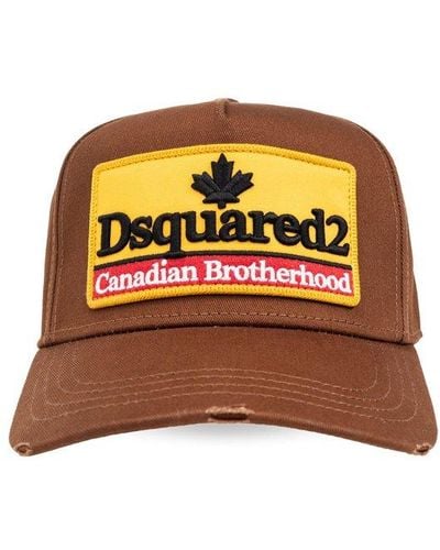 DSquared² Logo Patch Baseball Cap - Brown