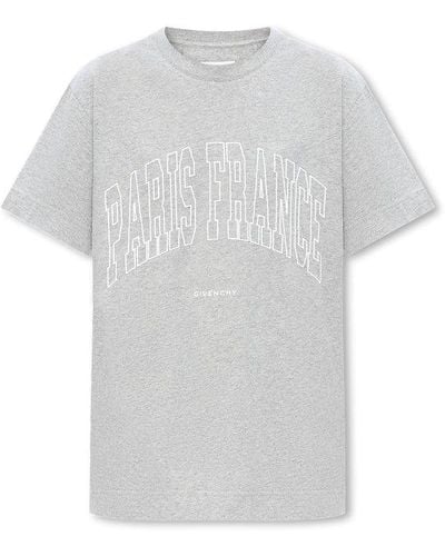 Givenchy Gray T-shirt With Logo - White