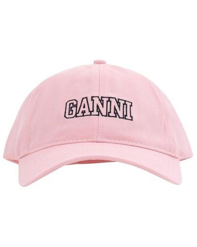 Ganni Baseball Hat - Pink