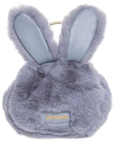 Love Moschino Faux-fur Bunny-ear Tote Bag - Grey
