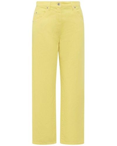 MSGM Mid Waisted Straight-leg Jeans - Yellow