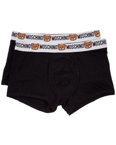 Moschino Underwear Boxer Shorts 2 Pack Teddy Bear - Black