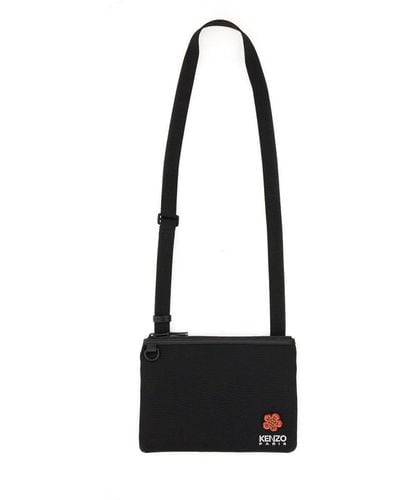 KENZO Shoulder Bag With Logo - Black