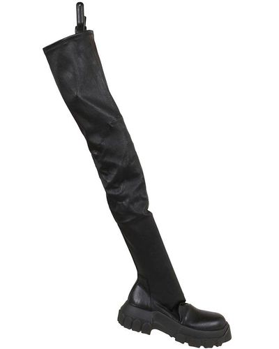 Rick Owens Bozo Tractor Stocking Knee-high Boots - Black