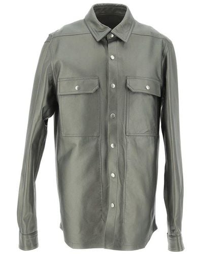 Rick Owens Long-sleeved Outershirt - Grey