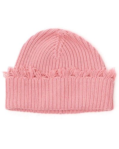 Alanui Turn Up Hem Knit Hat - Pink