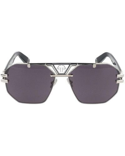 Philipp Plein Aviator Sunglasses - Purple