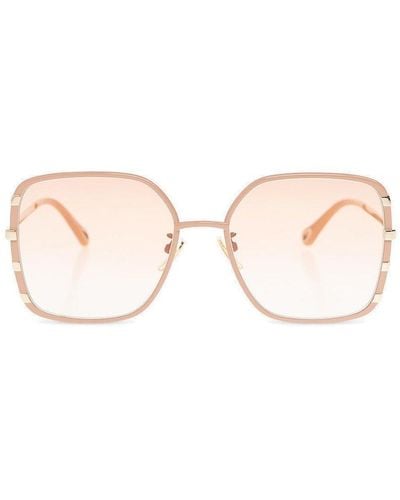 Chloé Celeste Oversized-frame Sunglasses - Natural
