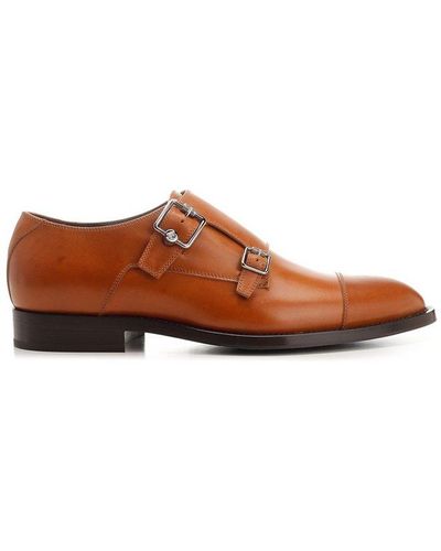 Jimmy Choo Finnion Monkstrap Derby Shoes - Brown
