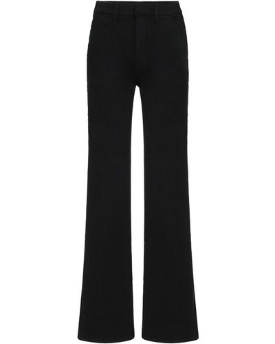 Mother The Roller Prep Heel Wide-leg Jeans - Black