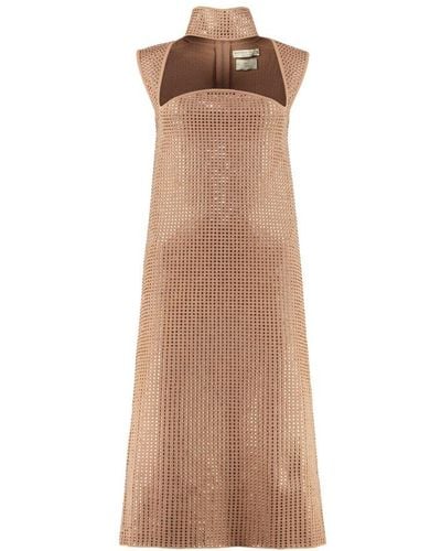 Bottega Veneta Turtleneck Sweater-dress - Brown