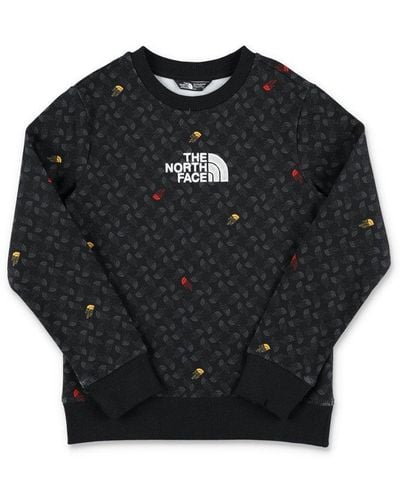 The North Face All-over Patterned Crewneck Sweatshirt - Black