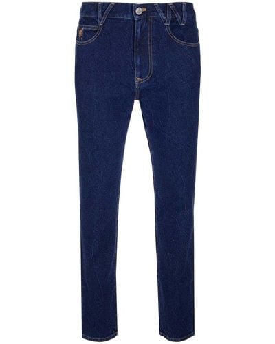 Vivienne Westwood Orb Embroidered Skinny Jeans - Blue