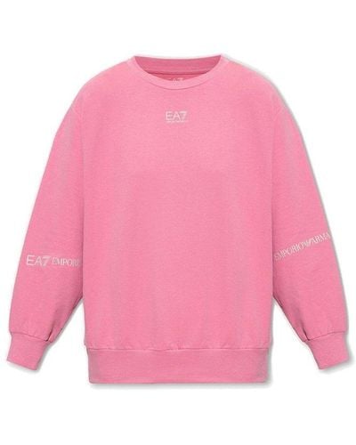 Emporio Armani Sweatshirt With Logo - Pink