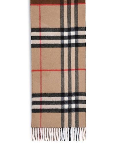 Burberry Checked Fringed-edge Scarf - Multicolour
