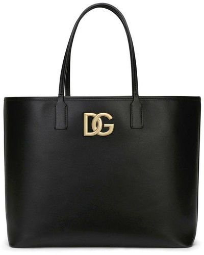 Dolce & Gabbana Shopping In Calfskin - Black