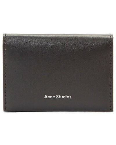 Acne Studios Logo Printed Bifold Cardholder - Black