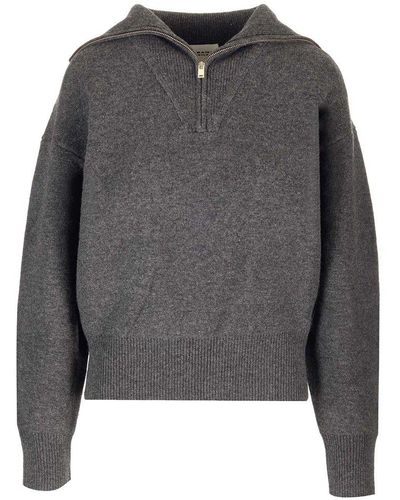 Isabel Marant Wool And Viscose Knit Sweater - Gray