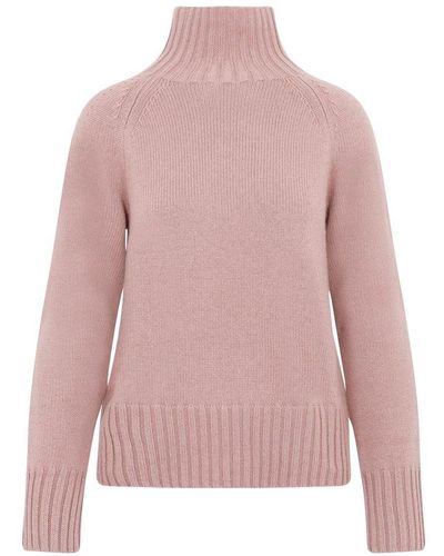 Max Mara Turtleneck Knitted Sweater - Pink