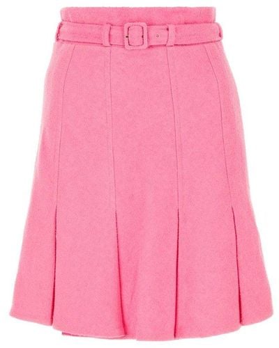 Patou Pink Bouclé Skirt