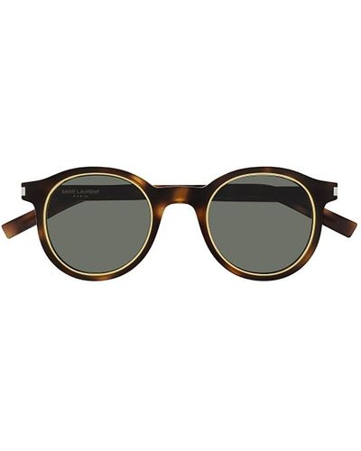 Saint Laurent Round Frame Sunglasses - Multicolor