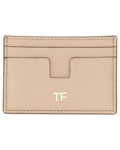 Tom Ford Card Holder With Logo - Natural