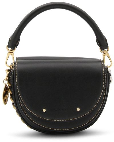Stella McCartney Black Leather Frayme Shoulder Bag