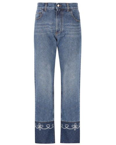 Chloé Masaya Cropped Straight-leg Jeans - Blue