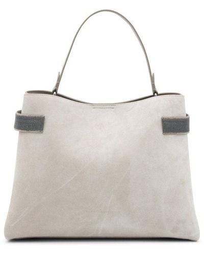 Gray Brunello Cucinelli Tote bags for Women | Lyst