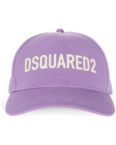 DSquared² One Life Logo Printed Baseball Cap - Purple