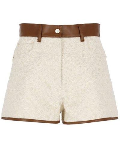 Casablanca Monogram Pattern Zipped Shorts - White