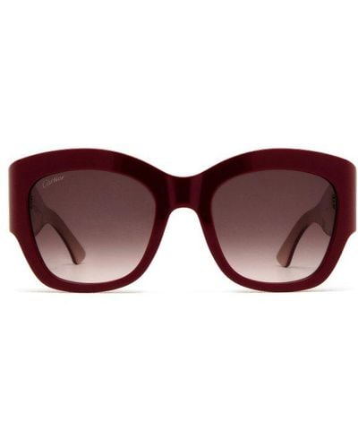 Cartier Square Frame Sunglasses - Purple