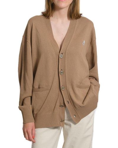 Undercover Logo Patch Buttoned Cardigan - Brown