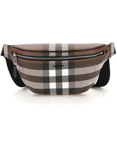 Burberry Check Coated Canvas Belt Bag - Multicolor