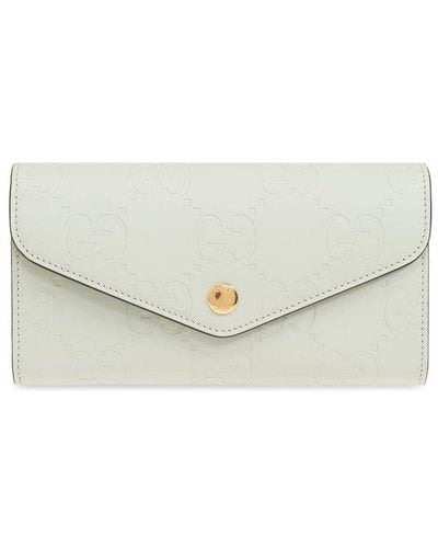 Gucci Leather Wallet, - White