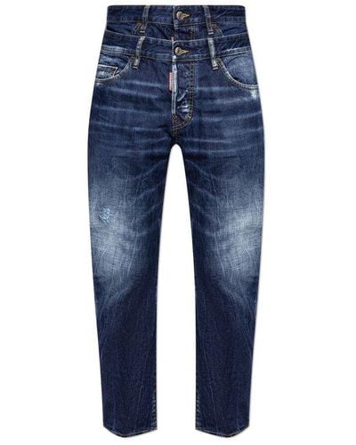 DSquared² Bro Distressed Jeans - Blue