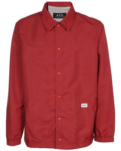 A.P.C. Lightweight Single-breasted Jacket - Red