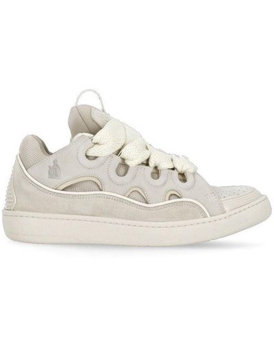Lanvin Curb Lace-up Trainers - White