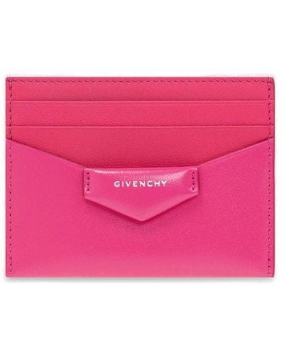 Givenchy Leather Card Holder - Pink