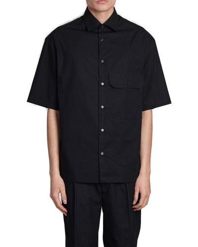Emporio Armani Short Sleeved Buttoned Shirt - Black