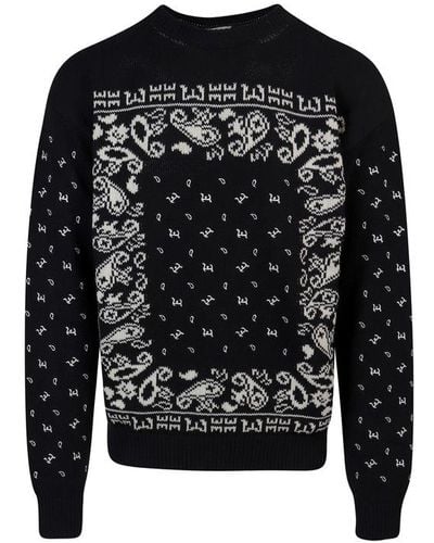 Etro Bandana Intarsia Knitted Jumper - Black