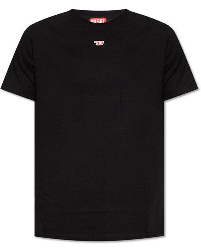 DIESEL T-diegor-d Logo-patch Crewneck T-shirt - Black