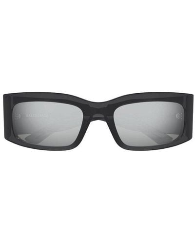 Balenciaga Rectangular Frame Sunglasses - Grey