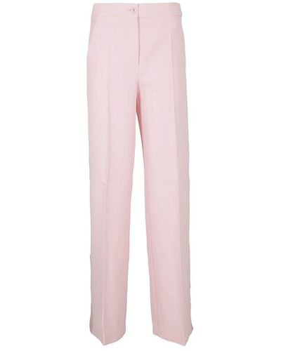 Boutique Moschino High Waist Pressed Crease Pants - Pink